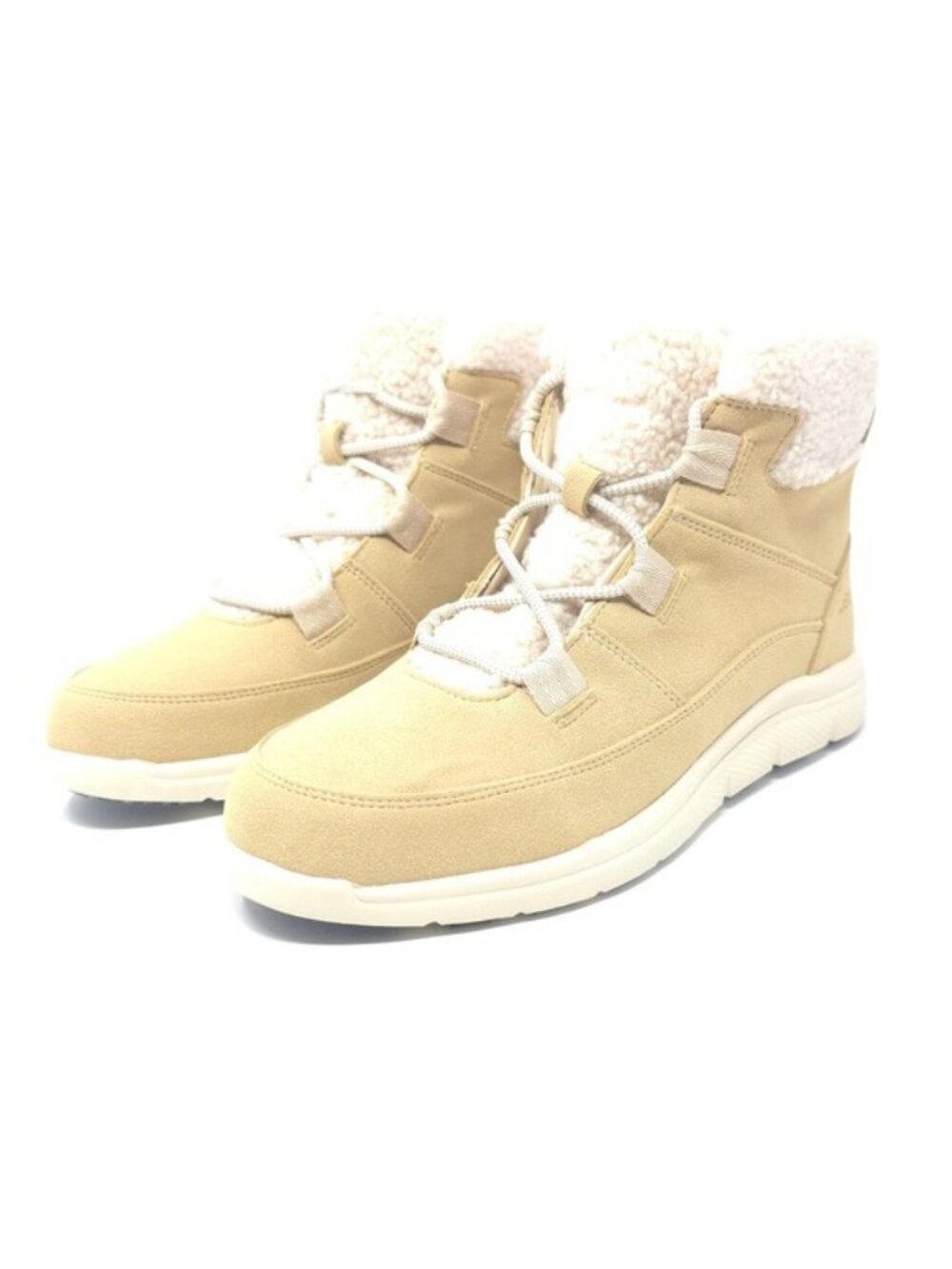 JBU Freeze Lace Up Casual Ankle Winter Boot Beige 9.5